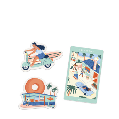 Los Angeles Destination Stickers